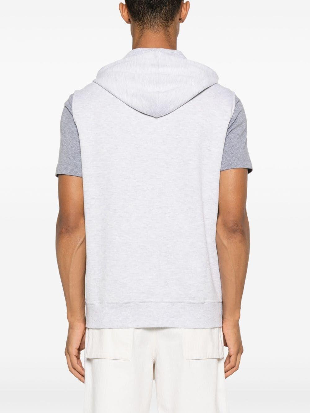 Brunello cucinelli Sleeveless Sweatshirt With Zipper And Hood Saldi