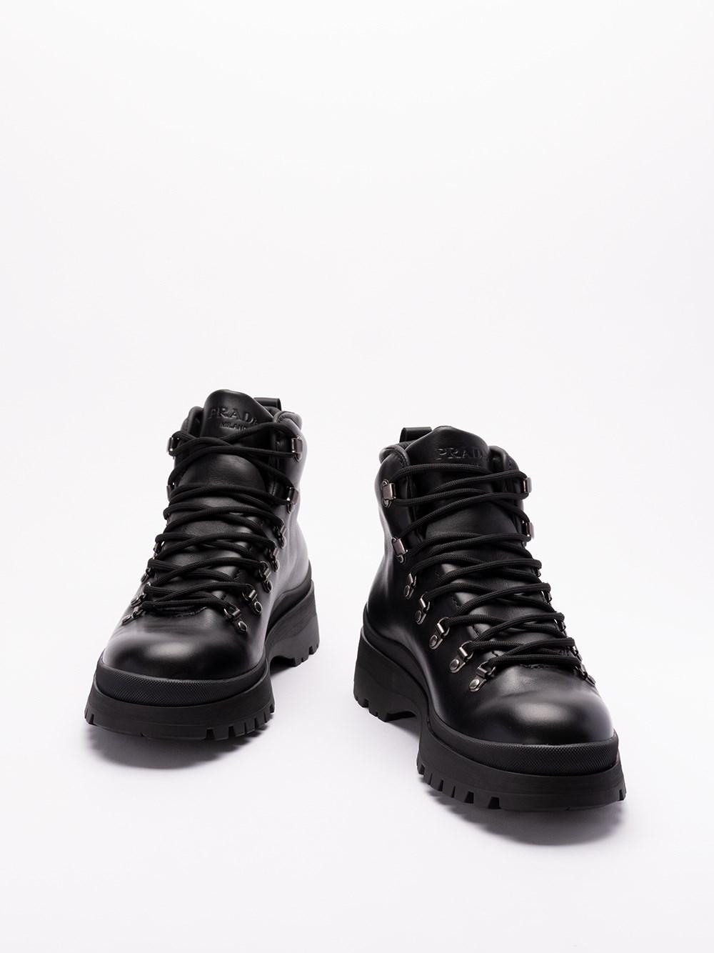 Prada Leather Boots Negozi Online