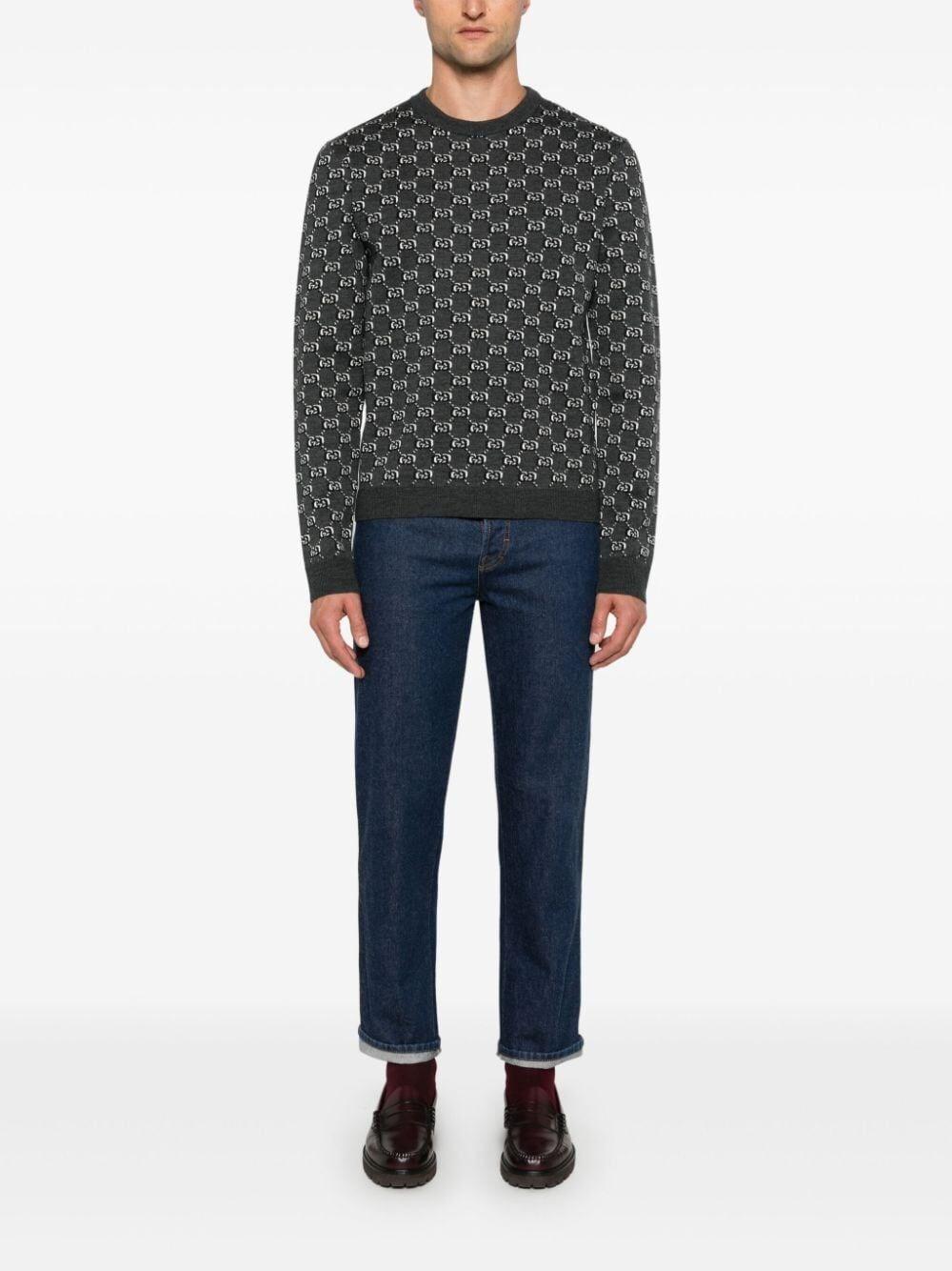 Gucci Long Sleeve Crew-Neck Sweater Saldi