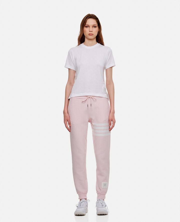 Biffi PANTALONI SUDATORI A RIB OTTOMANO ROSA CHIARO 4-BAR Novità
