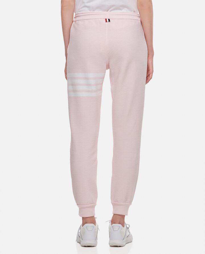 Biffi PANTALONI SUDATORI A RIB OTTOMANO ROSA CHIARO 4-BAR Novità