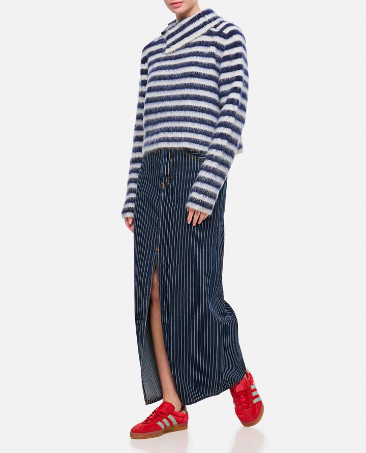 Biffi GONNA MIDI DENIM A RIGHE Vendite Flash
