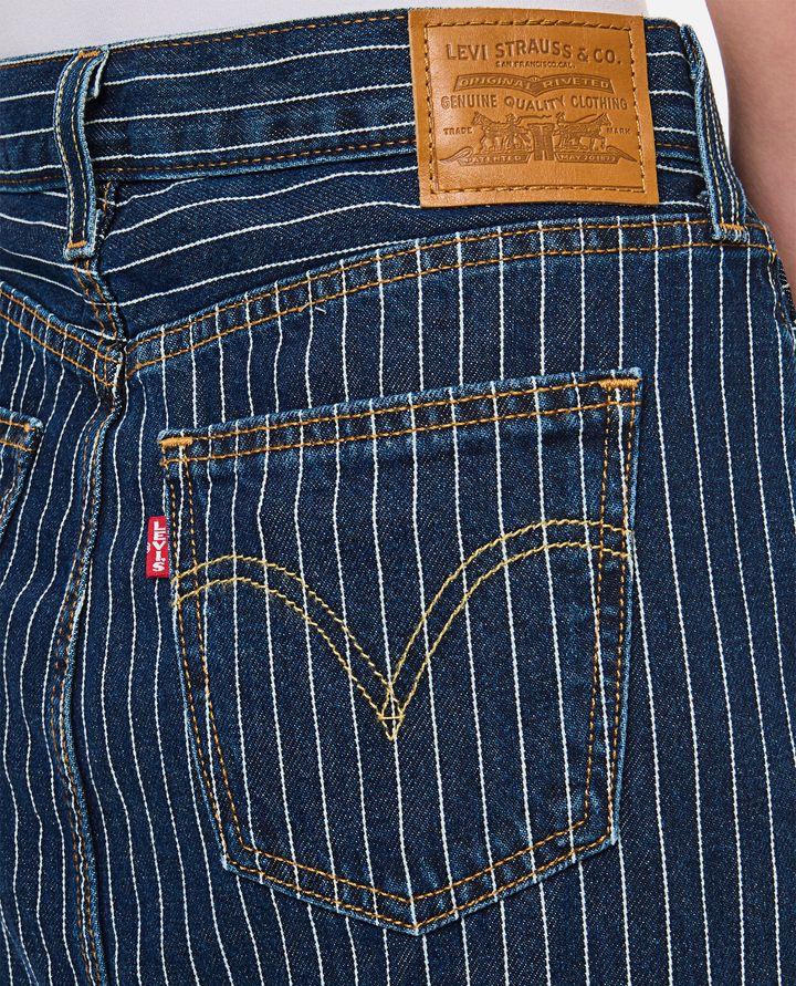 Biffi GONNA MIDI DENIM A RIGHE Vendite Flash