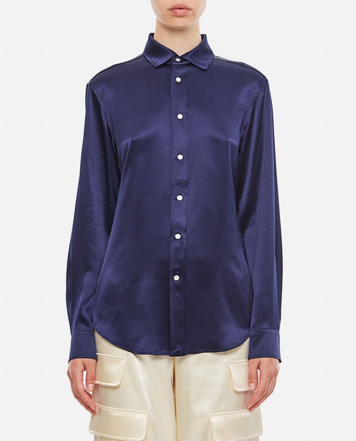 Biffi LONG SLEEVE BUTTON FRONT SILK SHIRT Novità