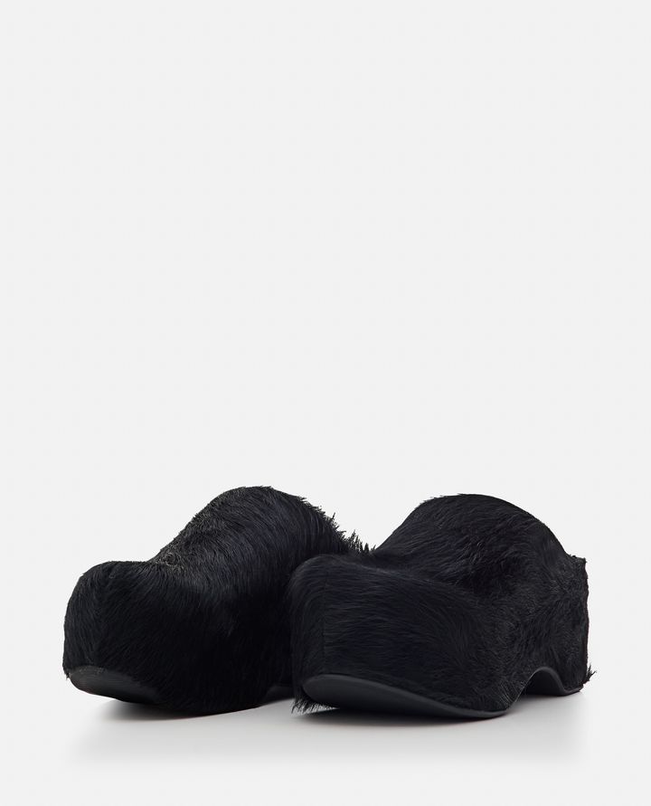 Biffi HAIRY LEATHER PLATFORM MULES Novità