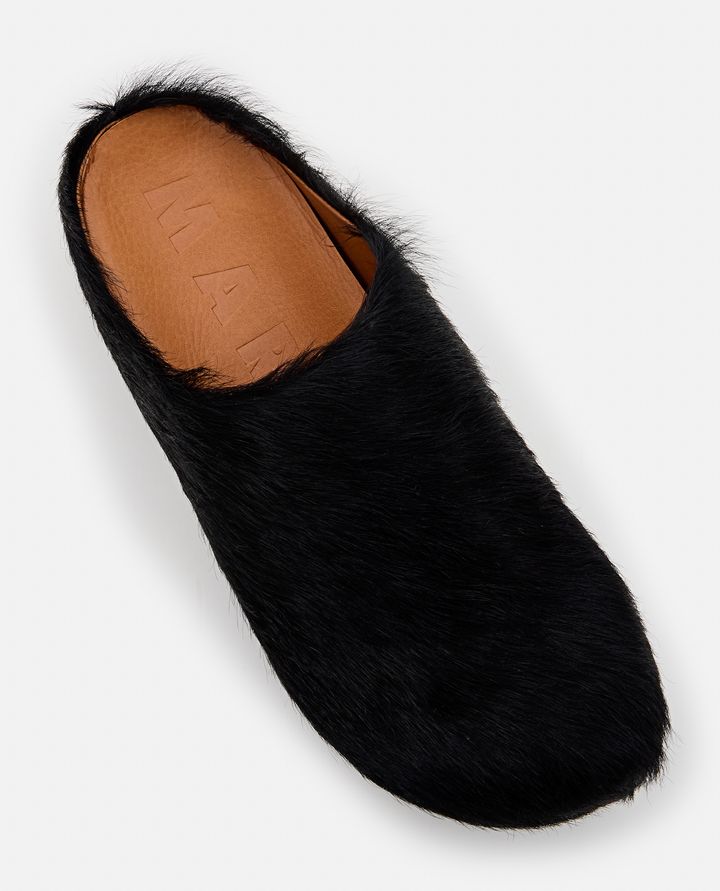 Biffi HAIRY LEATHER PLATFORM MULES Novità