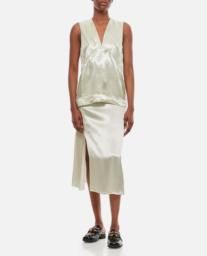 Biffi FLUID SATIN MIDI SKIRT Moda