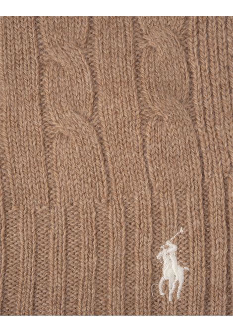 RALPH LAUREN Sciarpa In Lana e Cashmere a Trecce Beige - RALPH LAUREN In Linea
