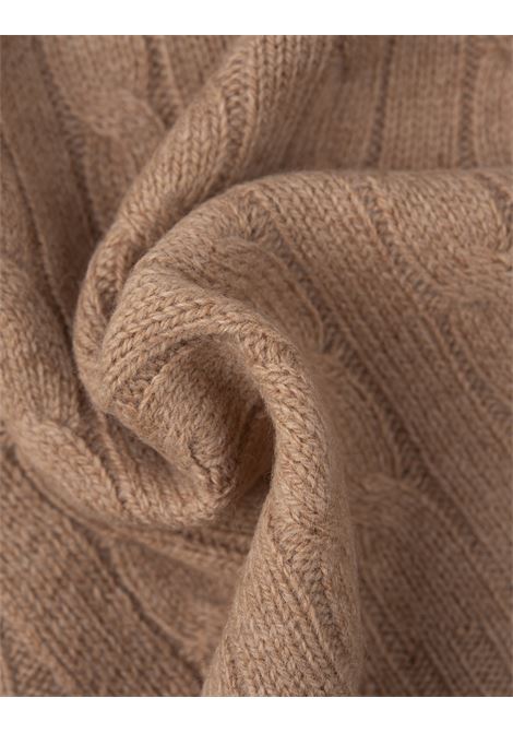 RALPH LAUREN Sciarpa In Lana e Cashmere a Trecce Beige - RALPH LAUREN In Linea