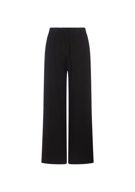 PHILIPP PLEIN Pantaloni Stile Pigiama Neri Monogram - PHILIPP PLEIN Promozione Limitata