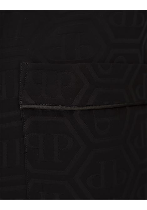 PHILIPP PLEIN Camicia Stile Pigiama Monogram Nera - PHILIPP PLEIN Fino Al -60%