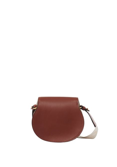 CHLOÉ Borsa Saddle Piccola Marcie In Lino e Pelle Marrone - CHLOÉ Vendite Flash