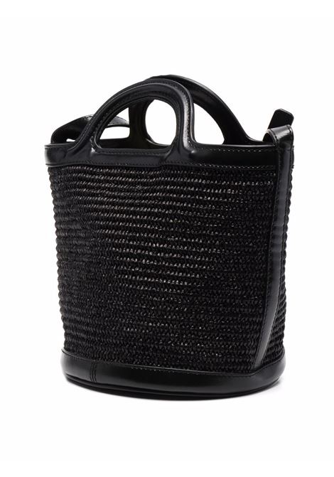 MARNI Borsa Tropicalia Piccola Nera In Pelle e Rafia - MARNI Nuova