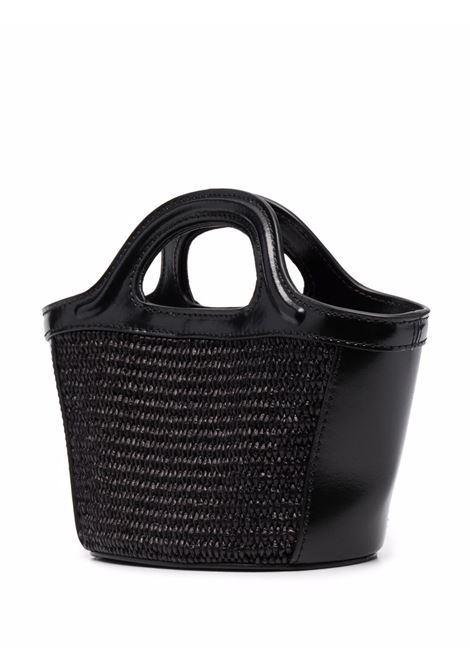 MARNI Borsa Tropicalia Summer Micro Nera In Pelle e Rafia - MARNI 2025