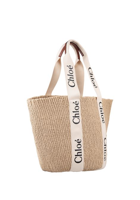 CHLOÉ Borsa Cesto Grande Woody In Rafia Con Nastri Chloé - CHLOÉ 2025