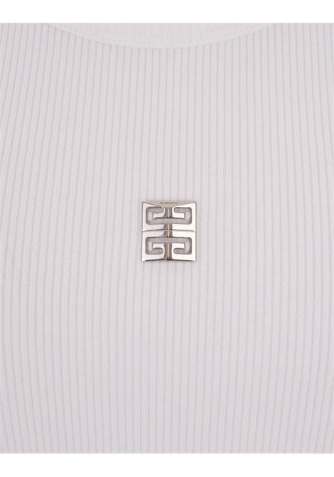 GIVENCHY Top Bianco Con Placca Logo - GIVENCHY Nuovo