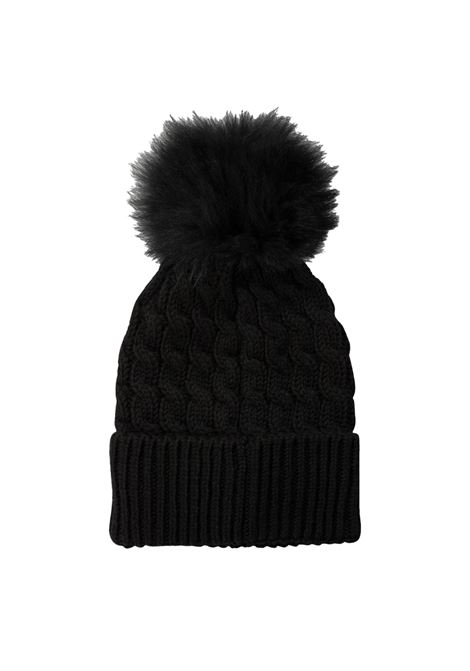 MONCLER GRENOBLE Berretto In Lana a Trecce Nero Con Pompon - MONCLER GRENOBLE Pezzi Unici