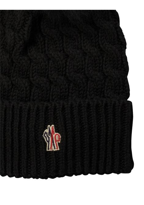 MONCLER GRENOBLE Berretto In Lana a Trecce Nero Con Pompon - MONCLER GRENOBLE Pezzi Unici