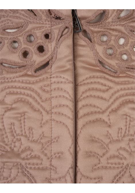 ERMANNO SCERVINO Minigonna In Satin Di Seta Rosa Con Ricami - ERMANNO SCERVINO Fino Al -60%