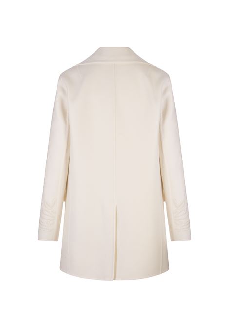 ERMANNO SCERVINO Cappotto In Panno Di Lana Bianco con Ricami - ERMANNO SCERVINO Shopping Online