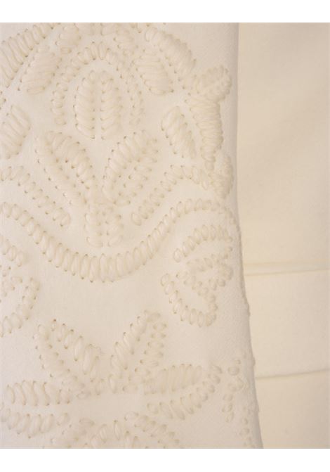 ERMANNO SCERVINO Cappotto In Panno Di Lana Bianco con Ricami - ERMANNO SCERVINO Shopping Online