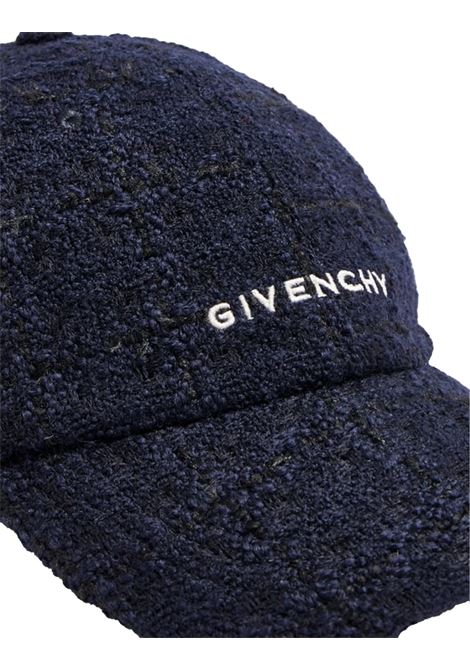 GIVENCHY Cappello Da Baseball Givenchy In Tweed Blu Scuro - GIVENCHY Presa