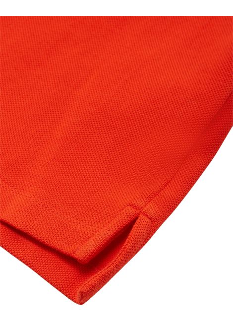 FENDI KIDS Polo In Piquet Di Cotone Rosso Gesso Con Bollo Bianco - FENDI KIDS Moda