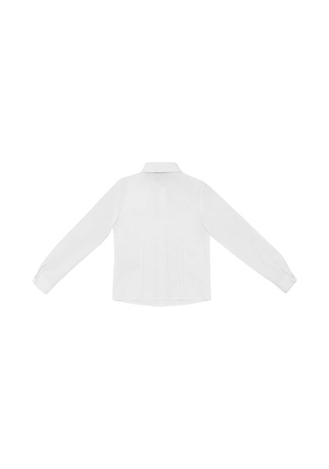 FENDI KIDS Camicia In Popeline Di Cotone Gesso Con Logo - FENDI KIDS Italy