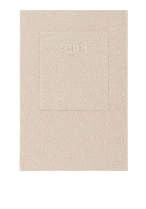 FENDI KIDS Sciarpa Reversibile Beige Con Logo FF - FENDI KIDS Soddisfazione Garantita