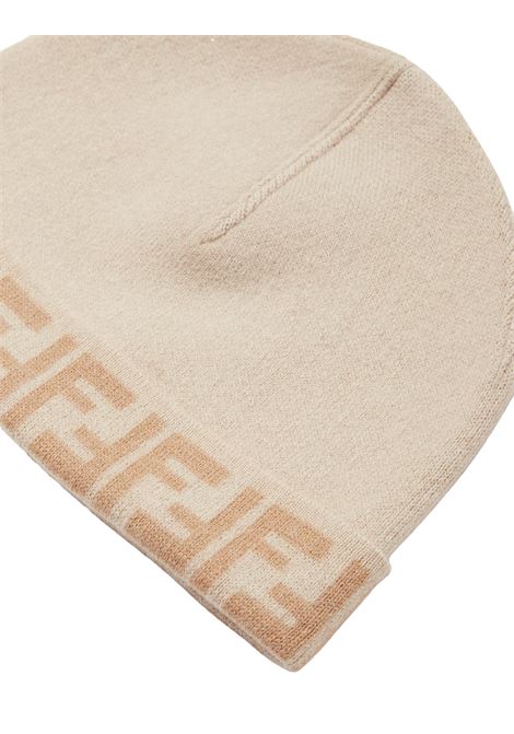 FENDI KIDS Cappello Reversibile Beige Con Logo FF - FENDI KIDS Qualità Garantita