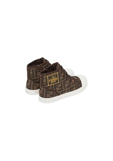 FENDI KIDS Sneakers Mid-Top Con Logo FF All-Over - FENDI KIDS Acquista Ora