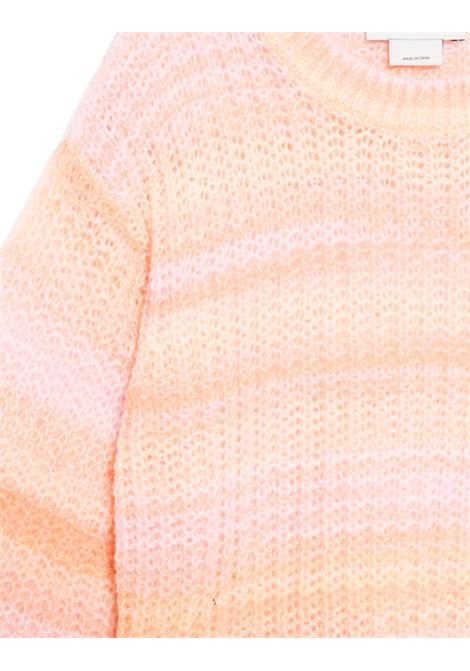 STELLA MCCARTNEY KIDS Pullover in Maglia Rosa Pesca a Righe Arcobaleno - STELLA MCCARTNEY KIDS Sottocosto