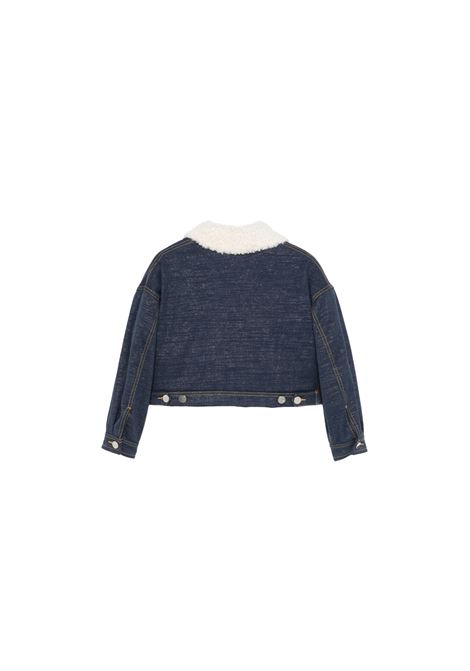 SIMONETTA Giacca In Denim Blu Con Collo in Finto Shearling - SIMONETTA Presa