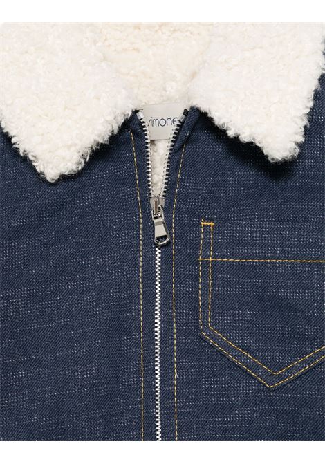 SIMONETTA Giacca In Denim Blu Con Collo in Finto Shearling - SIMONETTA Presa
