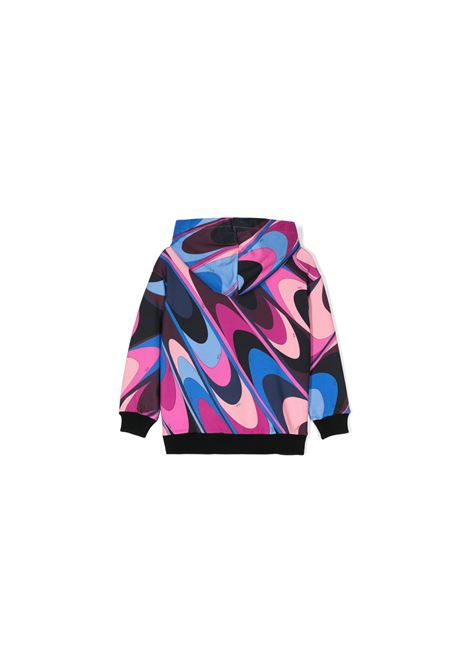 EMILIO PUCCI JUNIOR Felpa Con Cappuccio e Stampa Onde - EMILIO PUCCI JUNIOR Hotsell