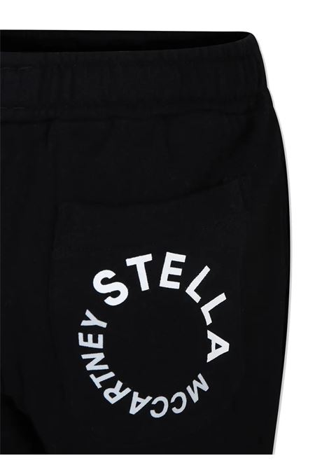 STELLA MCCARTNEY KIDS Joggers Neri Con Logo Grafico Bianco - STELLA MCCARTNEY KIDS Vendite Flash