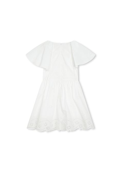 CHLOÉ KIDS Abito In Cotone Bianco Con Stelle - CHLOÉ KIDS Pezzi Unici