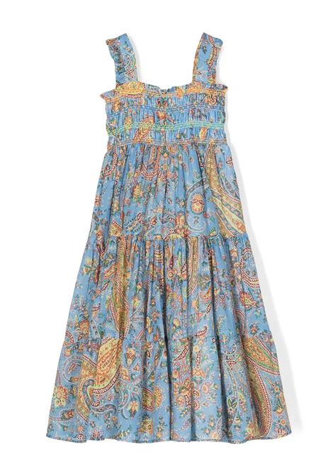 ETRO KIDS Abito Smanicato Azzurro Con Motivo Paisley - ETRO KIDS Soddisfazione Garantita