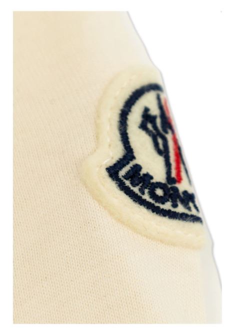 MONCLER ENFANT T-Shirt Bianca Con Logo Di Cristalli - MONCLER ENFANT Qualità Garantita