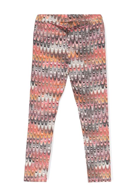 MISSONI KIDS Leggings In Viscosa Stretch Con Motivo Zigzag Multicolore - MISSONI KIDS Consegna Veloce