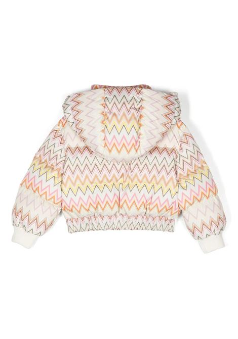 MISSONI KIDS Piumio Bianco Con Motivo Zigzag Multicolore - MISSONI KIDS Affare Del Giorno