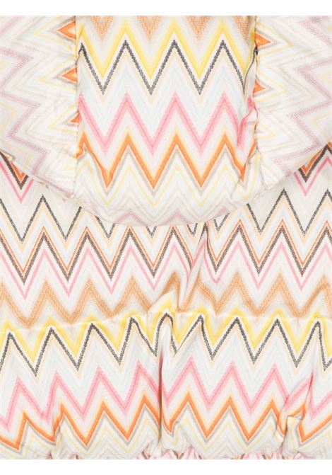 MISSONI KIDS Piumio Bianco Con Motivo Zigzag Multicolore - MISSONI KIDS Affare Del Giorno