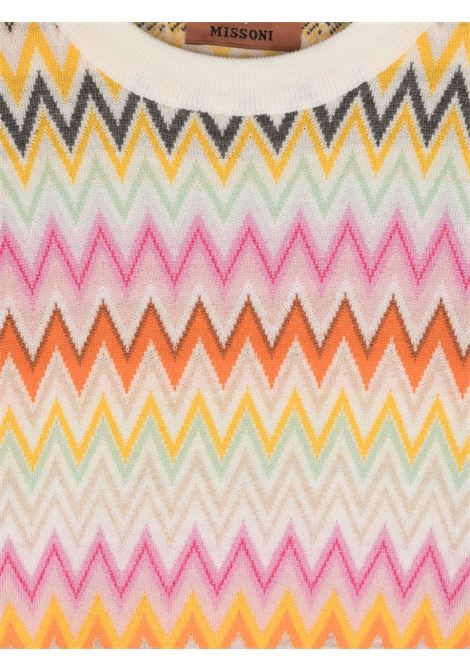 MISSONI KIDS Maglione In Lana Con Motivo Zigzag Multicolore - MISSONI KIDS Prezzo Ridotto