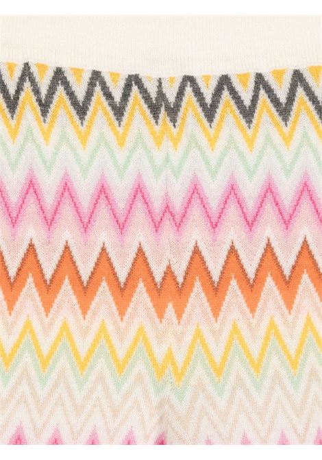 MISSONI KIDS Pantapalazzo In Lana Con Motivo Zigzag Multicolore - MISSONI KIDS Sottocosto