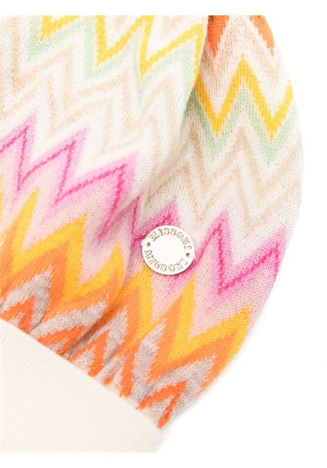 MISSONI KIDS Berretto Con Pompon e Motivo Zigzag Multiocolore - MISSONI KIDS Novità