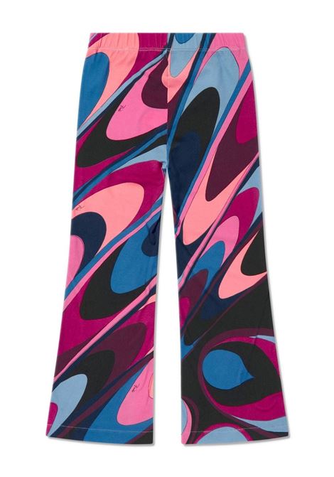 EMILIO PUCCI JUNIOR Pantaloni Svasati Con Stampa Onde - EMILIO PUCCI JUNIOR Vendita Calda