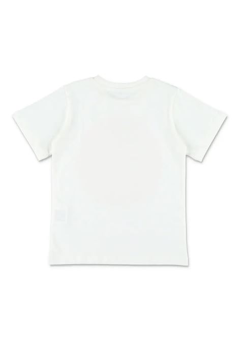 STELLA MCCARTNEY KIDS T-Shirt Bianca Con Logo Circolare Rosa - STELLA MCCARTNEY KIDS Saldi Di Fabbrica