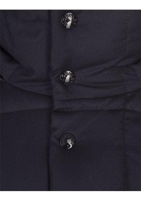 MONCLER Piumino Corto Vezere Blu Notte Con Cappuccio - MONCLER Negozio