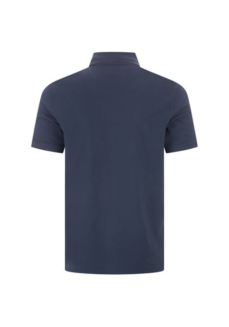 FEDELI Polo In Leggero Piquet Di Cotone Blu Scuro - FEDELI Moda