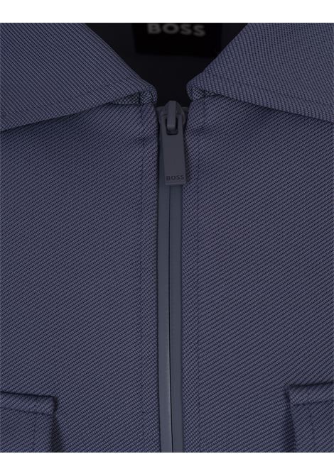 BOSS Sovracamicia Blu Con Zip - BOSS Nuovo